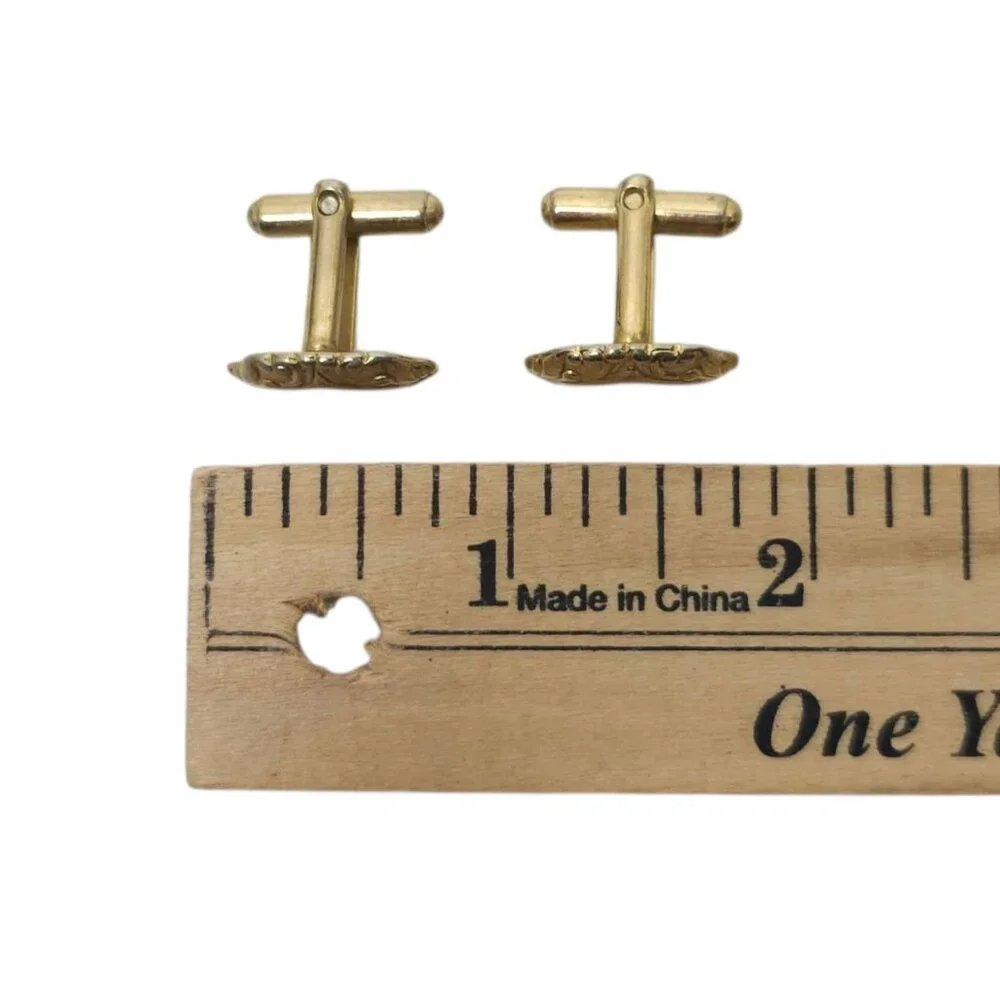 Swirled Scroll Cufflinks Silver Tone Men Vintage MCM Jewelry Accessory